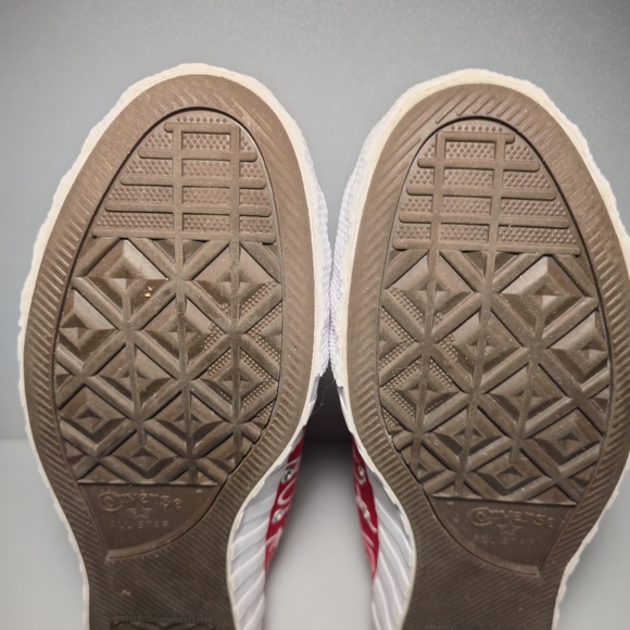 Converse Street UNT1TL3D High Top Red&White Canvas Sneakers 171962C Men's Size12 - Picture 3 of 16